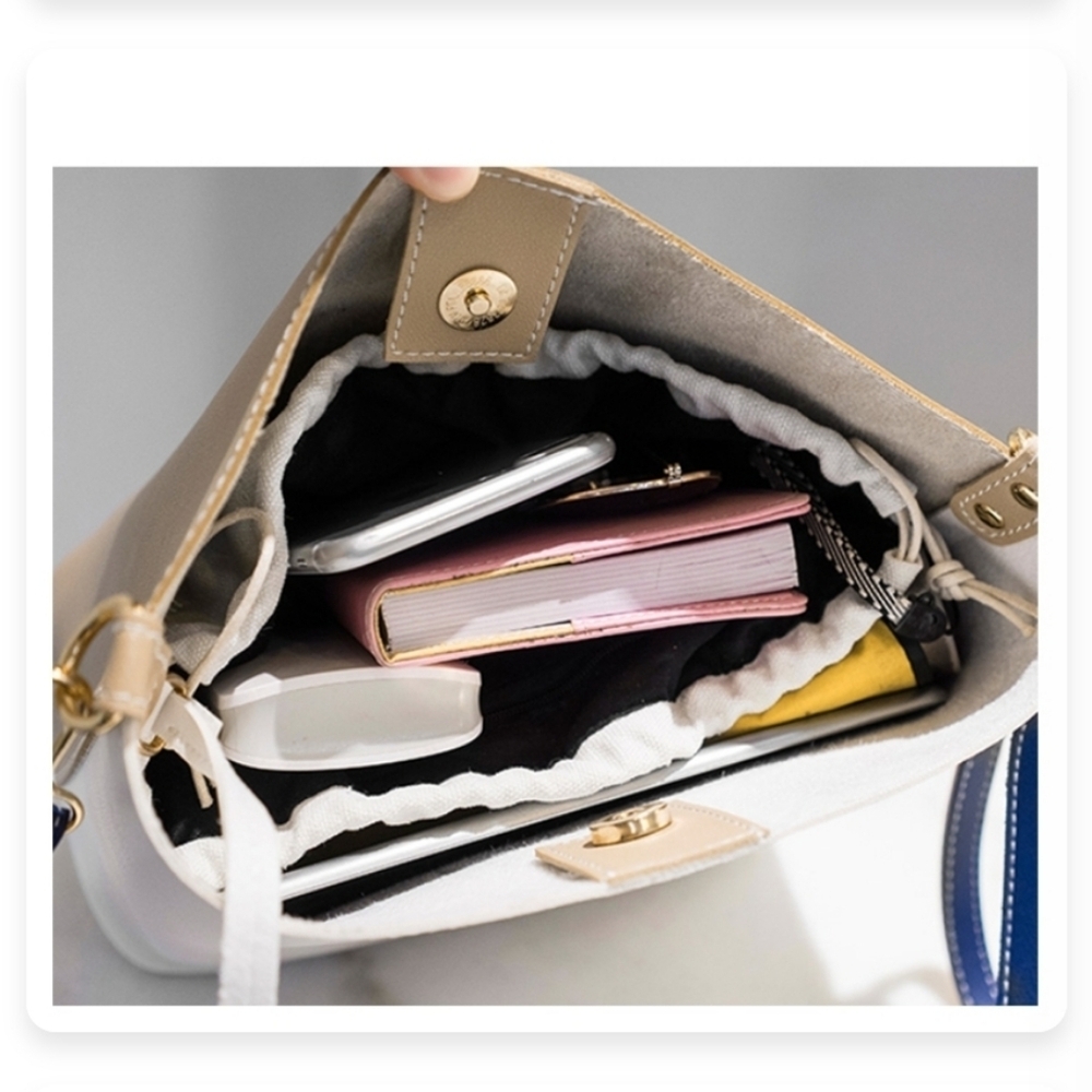 Yellow and White Women Bag - Picture 3 of 14
